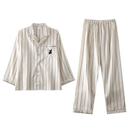 Men's Designer Ice Silk Pajama Set